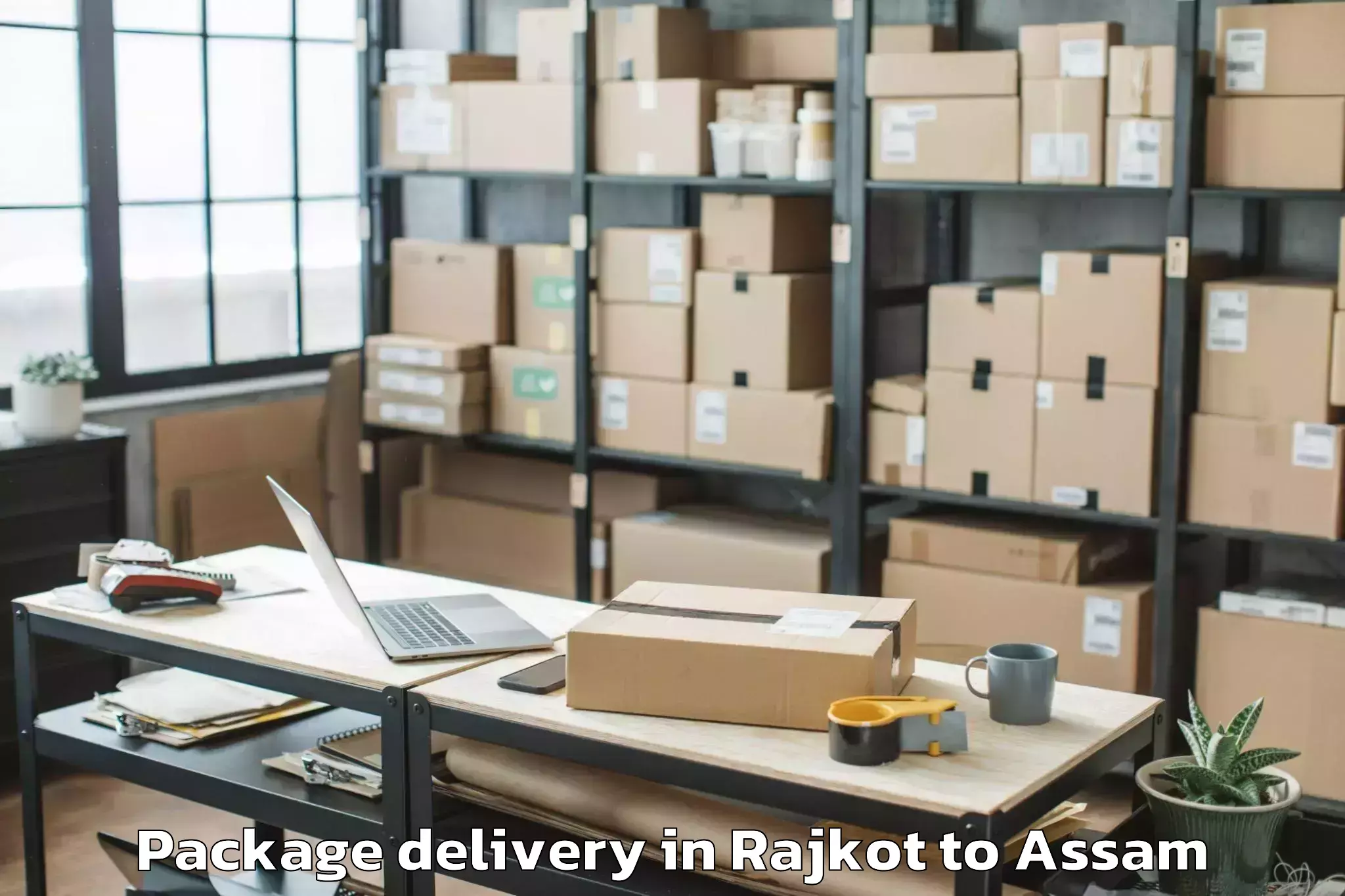 Easy Rajkot to Bhergaon Package Delivery Booking